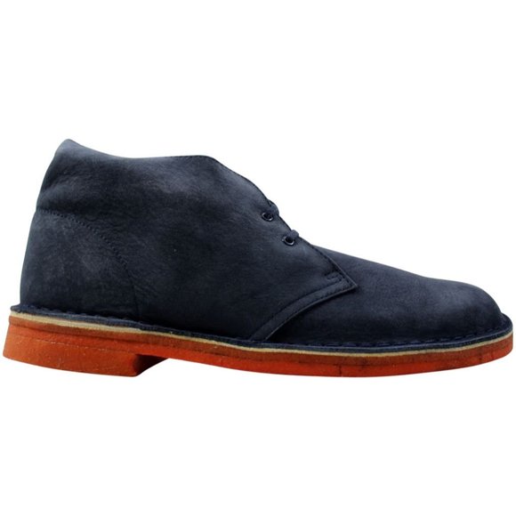 navy blue desert clarks
